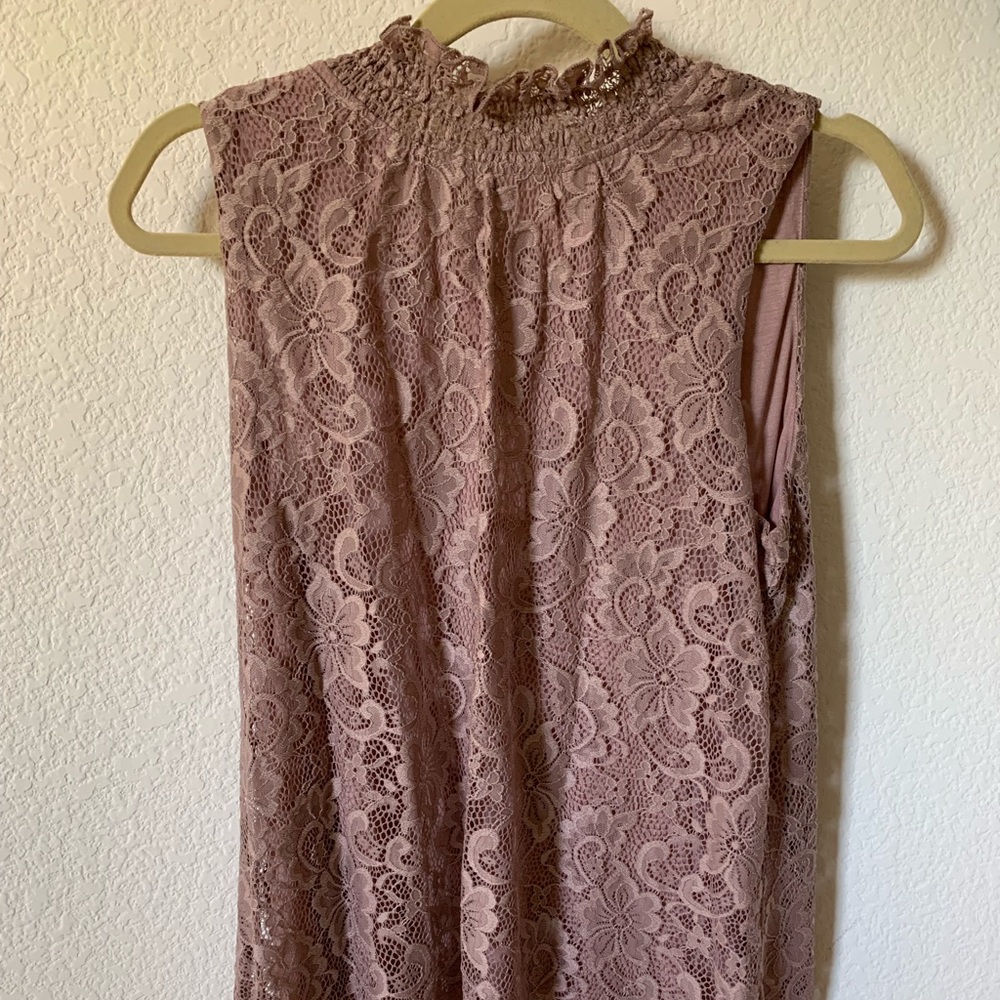 Lace Mauve Top